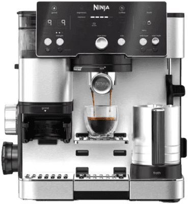 Máquina de Café Expresso NINJA Luxe Café Essential ES501EU (Grãos de café - 1650 W - 9 bar - Preto e Inox)