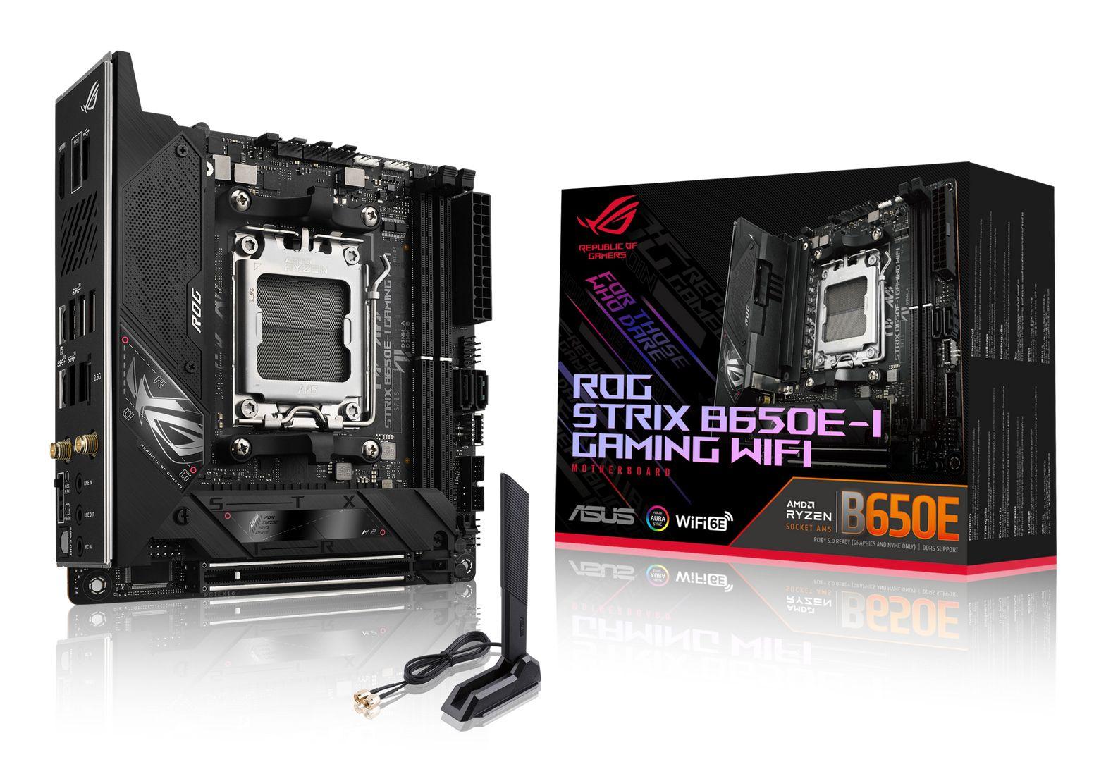 Motherboard ASUS ROG STRIX B650E-I GAMING WIFI (AM5 - AMD Ryzen 7 - mini-ITX - Preto)