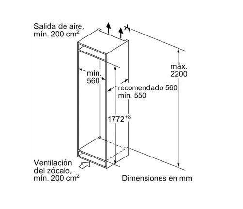 Frigorífico Combinado Encastre SIEMENS KI86SAFE0 (56 cm - 177 cm - 55 cm - Branco) — miniatura 3