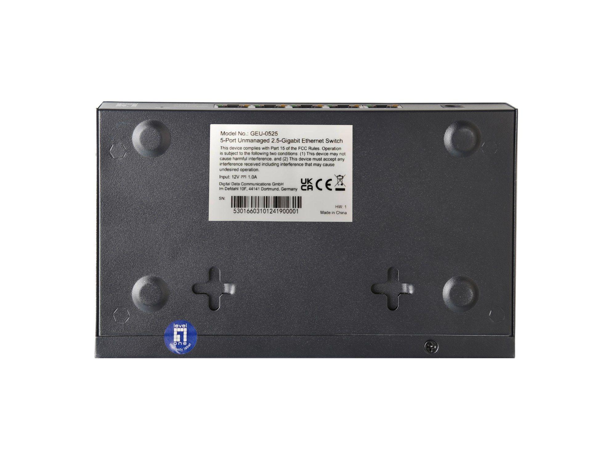Switch de Rede LEVELONE GEU-0525 (2.5G Ethernet - 4 MB - 25 Gbit/s - Preto), miniatura 4