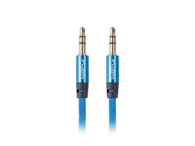 Cabo Áudio LANBERG CA-MJMJ-10CU-0010-BL (Jack estéreo 3,5 mm macho-macho, 1 m - Azul)