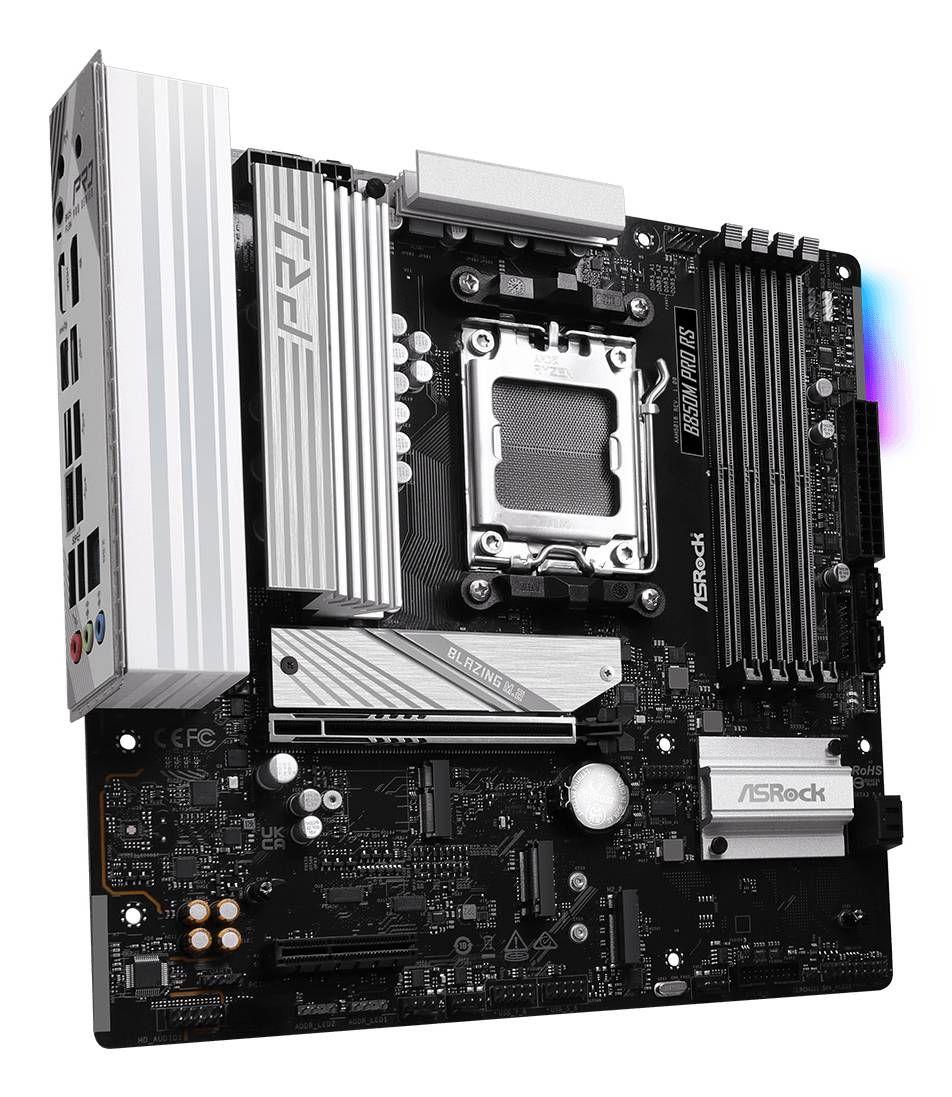 Motherboard ASROCK B850M Pro RS (AM5 - micro-ATX - Duplo canal - Preto) — miniatura 3