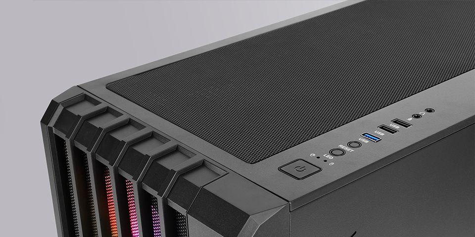 Caixa PC MARS GAMING MC-VAULT (ATX, micro ATX, Mini-ITX - Midi Tower - Rede, SGCC, vidro temperado - Preto) — miniatura 4
