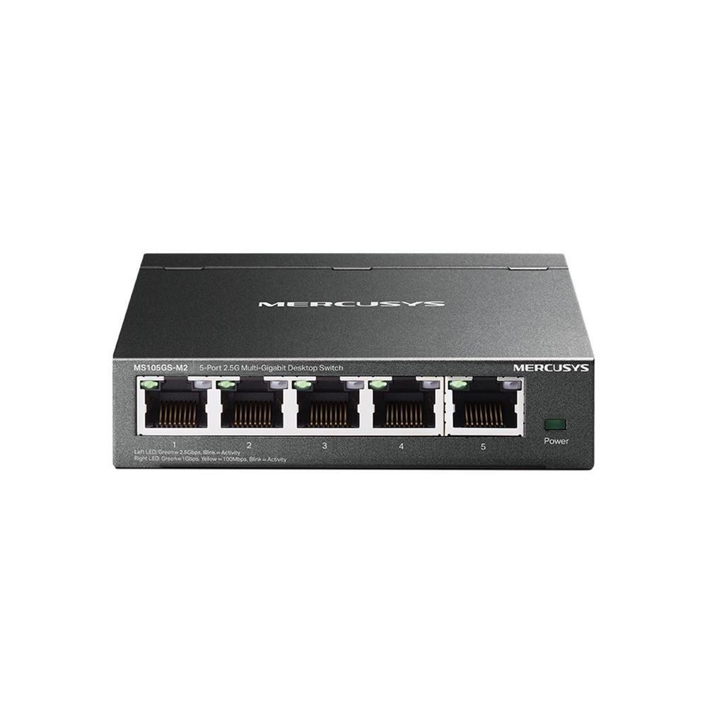 Switch MERCUSYS MS105GS-M2 (5 Portas - 5x 100/1000/2500 Mbps - 25 Gbps - 5 Portas 2.5G)