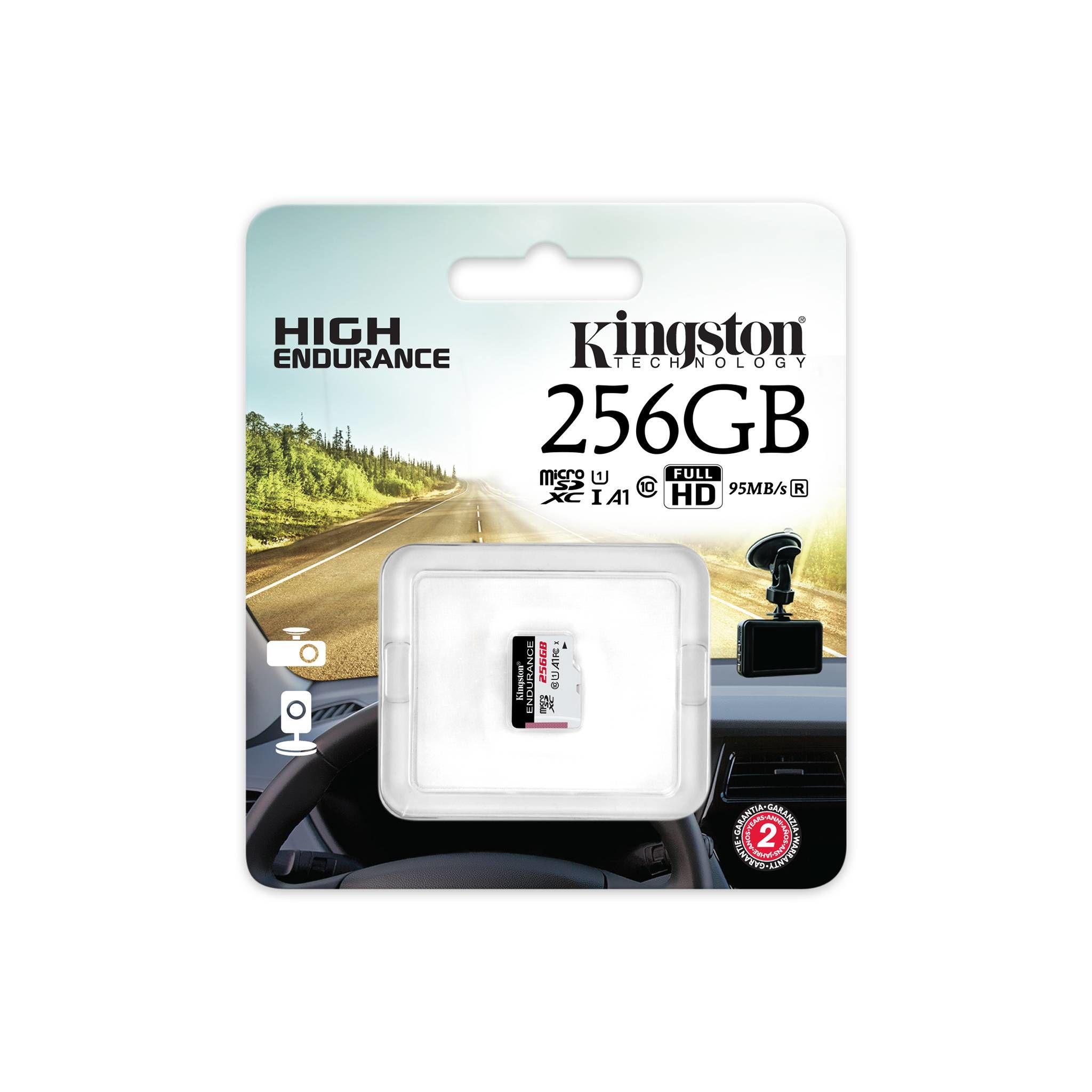 Cartão de Memória KINGSTON High Endurance SDCE/256GB (256GB - Classe 10 - 95 MB/s - Preto e Branco), miniatura 3