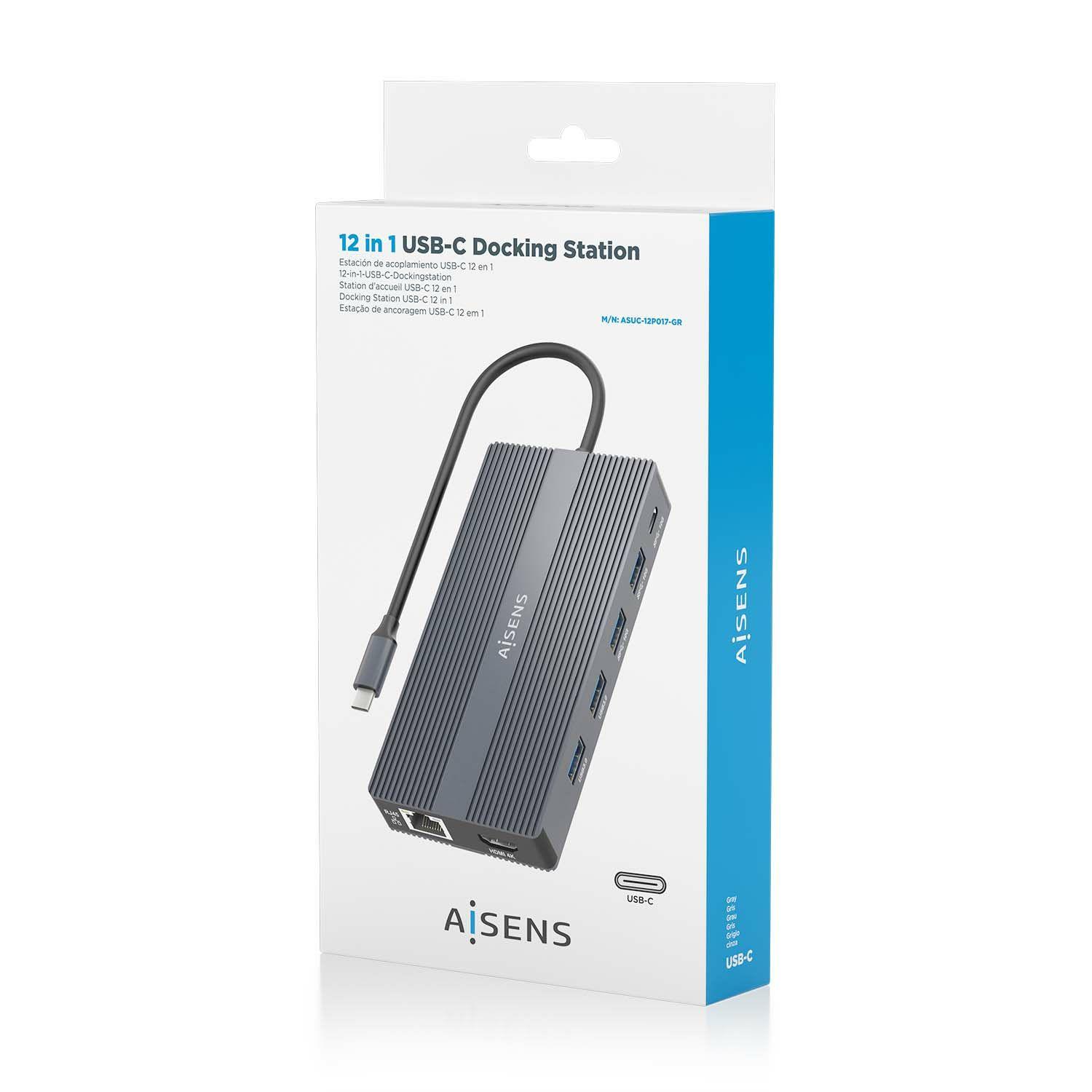 Conversor USB-C AISENS ASUC-12P017-GR (0,2 m - Cinzento), miniatura 6