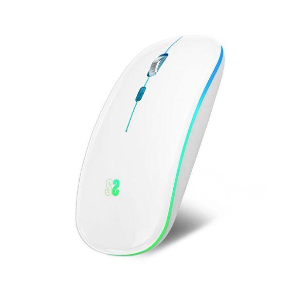 Rato SUBBLIM SUBMO-LDFLAT2 LED Dual Flat (Ambidestro - Até 1600 DPI - Ótico - Branco) — miniatura 2