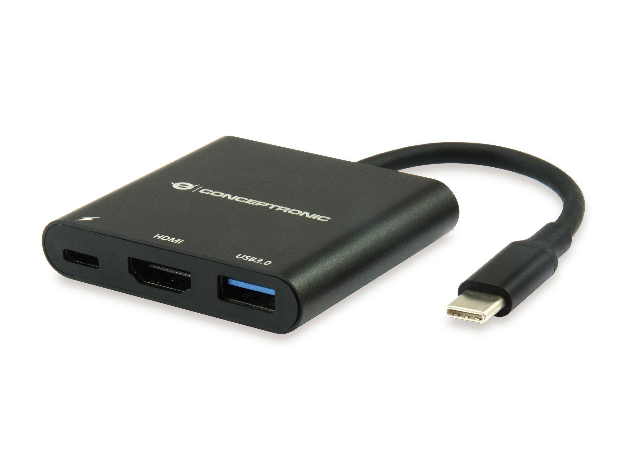 Hub USB-C CONCEPTRONIC DONN01B (Preto)