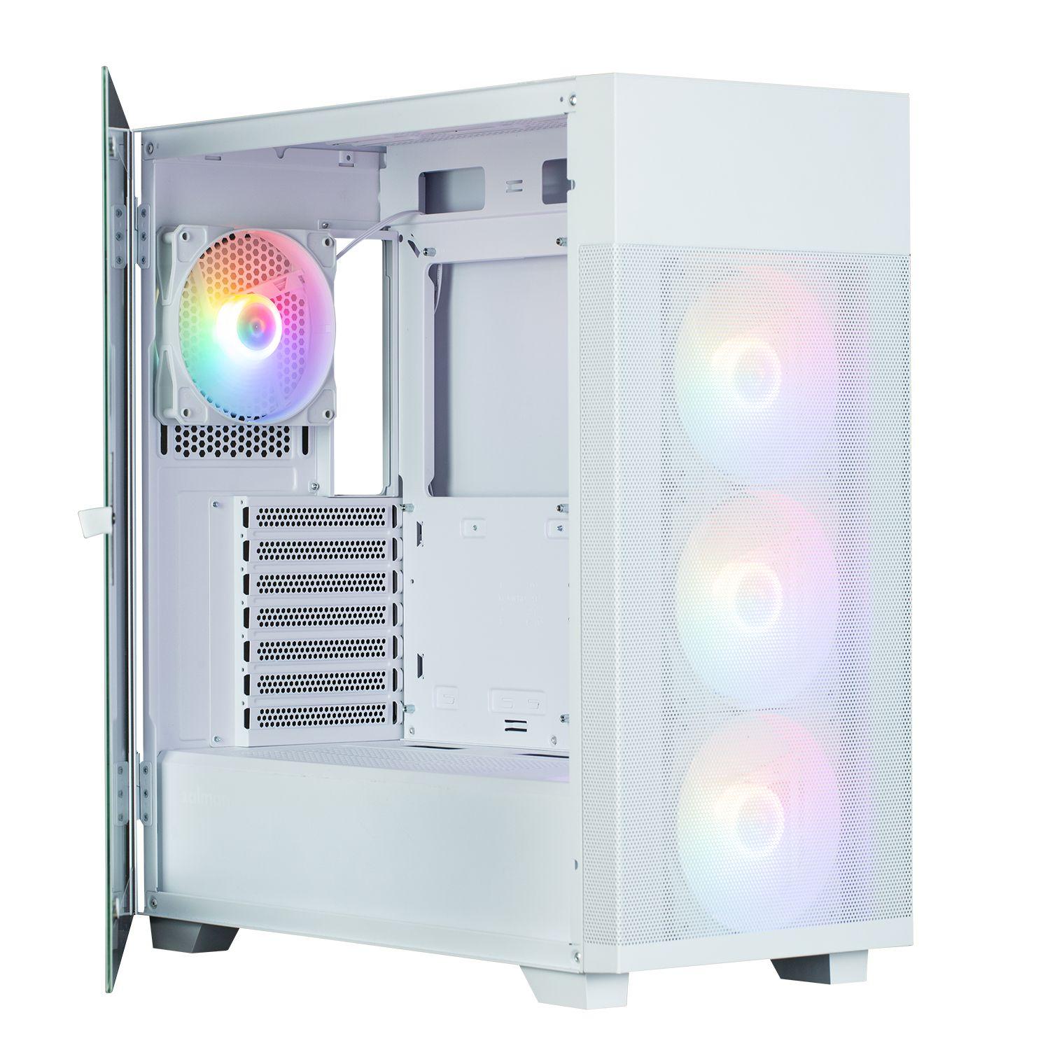 Caixa ATX ZALMAN S5 Neo (ATX, Micro ATX, Mini-ITX - Midi Tower - Plástico, aço, vidro temperado - Branco) — miniatura 7
