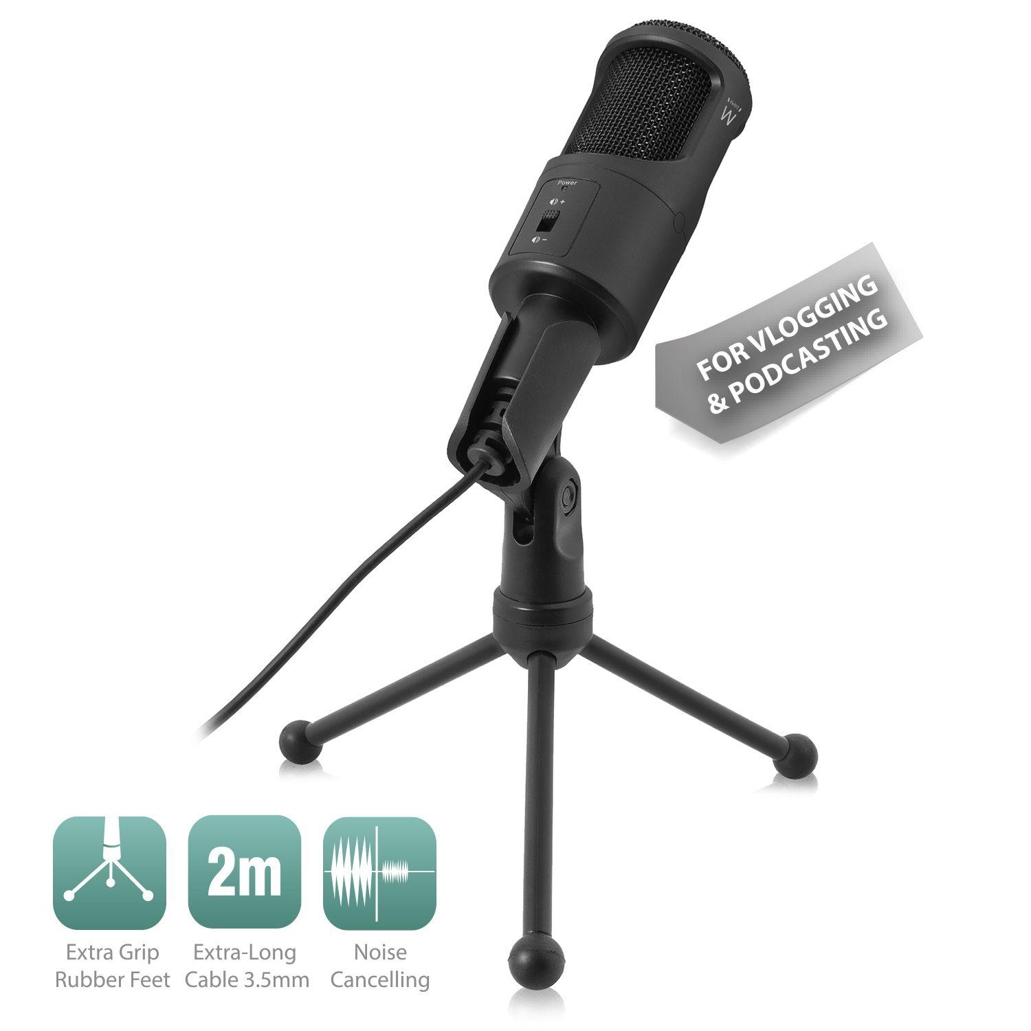 Microfone EWENT EW3552 (Microfone para PC - Com fios - 3.5 mm - Preto) — miniatura 2