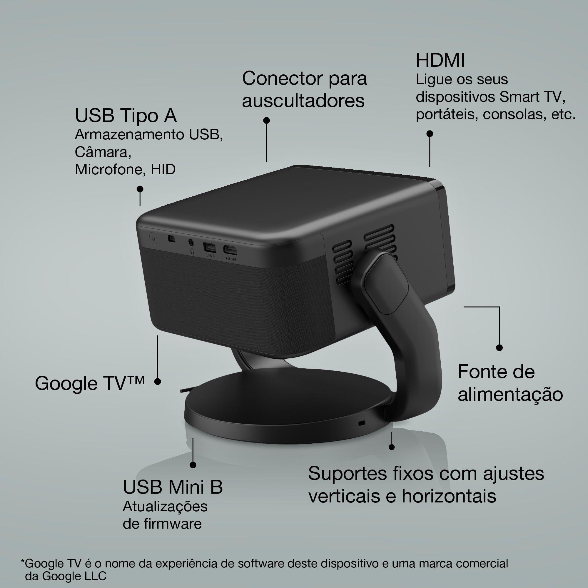 Projetor EPSON EF-22B (1080p - 30-150 polegadas - Google TV - Preto) — miniatura 3