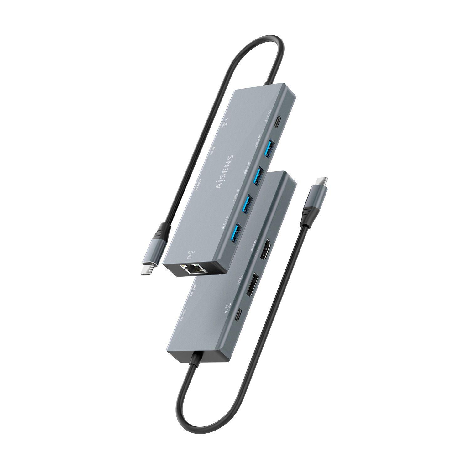 Base de Ligação USB-C AISENS ASUC-9P051-GR (0,2 m - Cinzento), miniatura 3