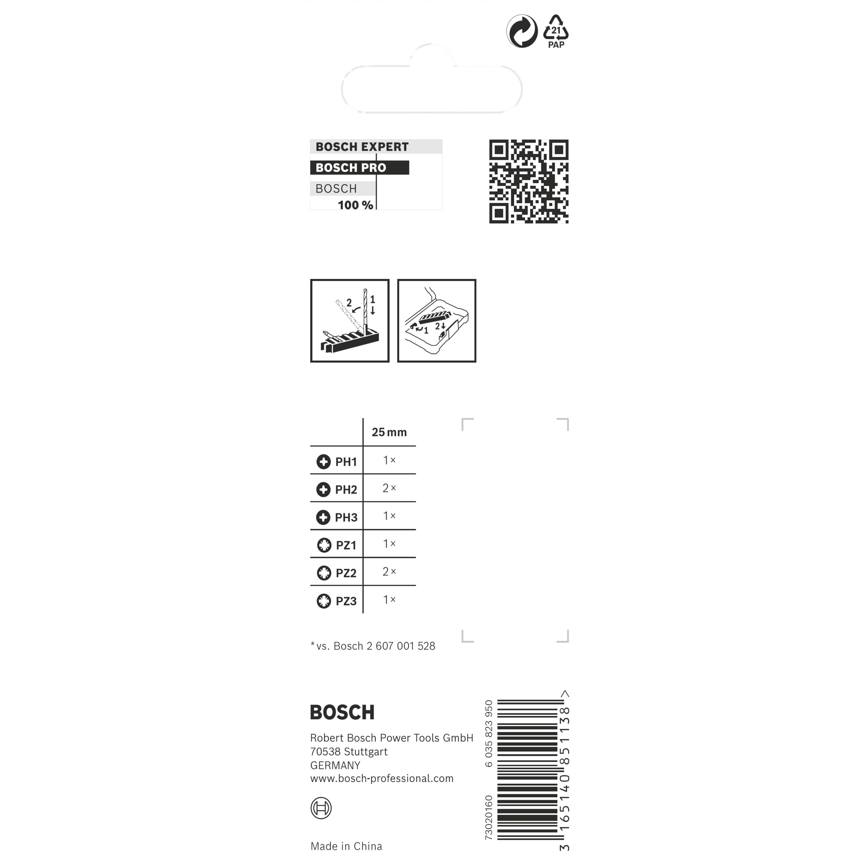 Conjunto de Pontas de Aparafusar BOSCH Impact Control 2608522323 (25 mm), miniatura 3