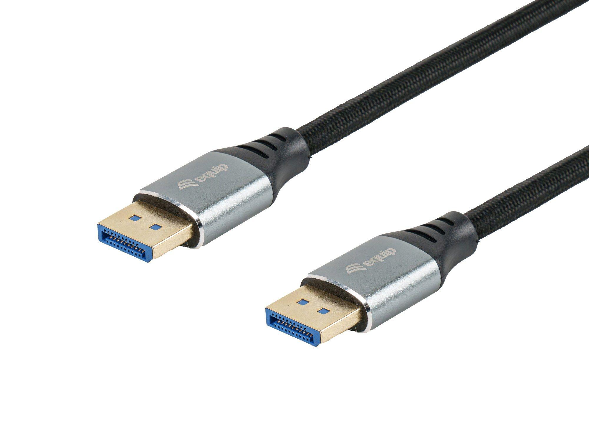 Cabo DisplayPort EQUIP 119281 (1 m - Preto/Prateado)