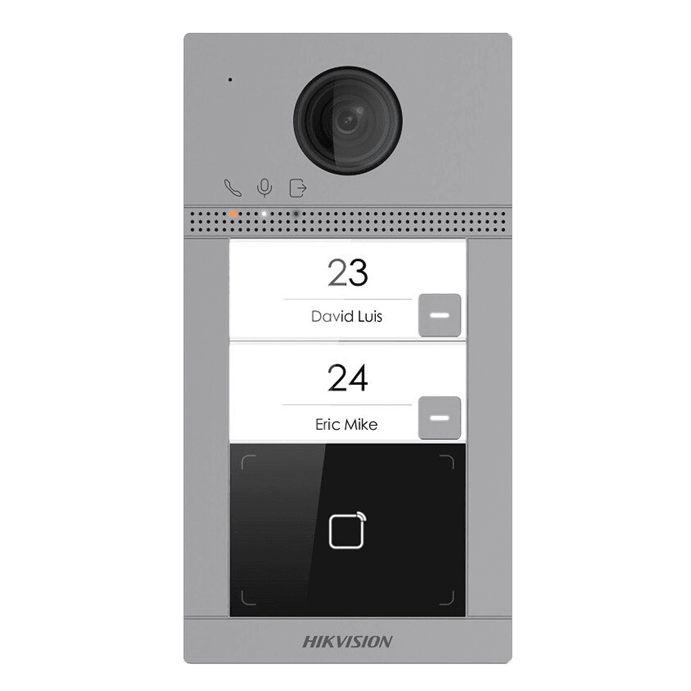Videoporteiro IP HIKVISION DS-KV8213-WME1(C)/Flush (2 MP - Wi-Fi - PoE - 2 apartamentos)