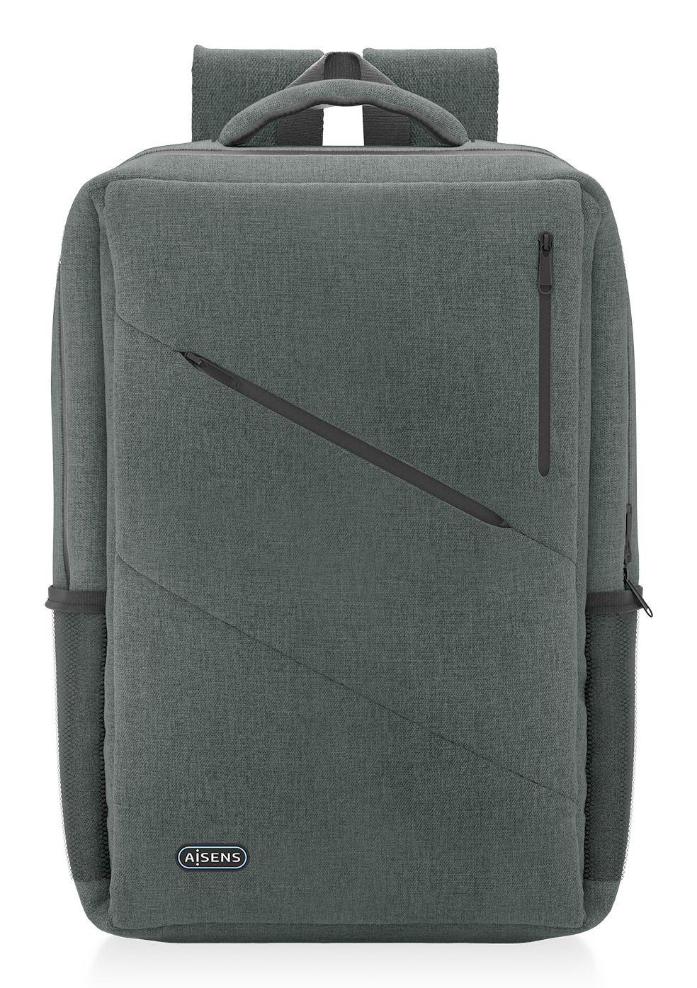 Mochila para Portátil AISENS ASBG-BP085-GR (15,6" - Poliéster - 39,6 cm - Cinzento)