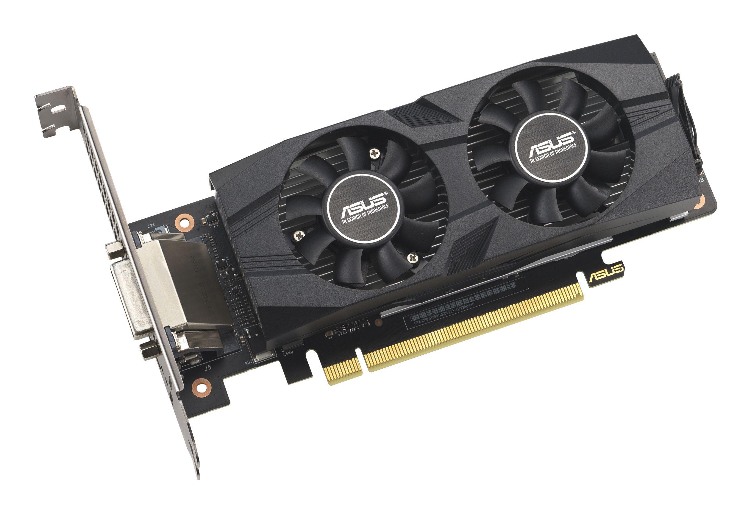 Placa Gráfica ASUS GeForce RTX 3050 LP BRK OC Edition (GeForce RTX 3050 - 14 Gbps - 6 GB - Preto)