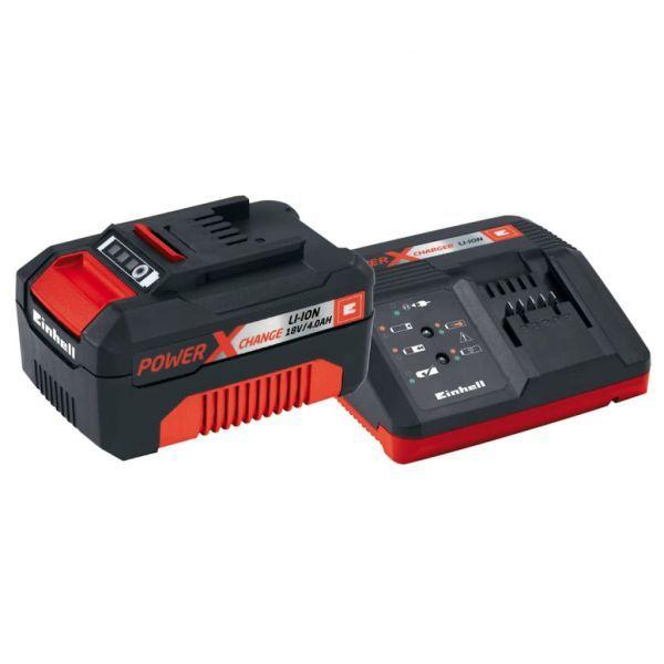 Kit de Bateria e Carregador EINHELL Power X-Change 18V 4Ah (18 V - Iões de lítio - Preto/Vermelho)