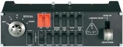 Painel de Comandos para Simulador de Voo LOGITECH Saitek Pro Flight Switch Panel (Windows XP/XP64, Windows Vista - Com fios - Preto)