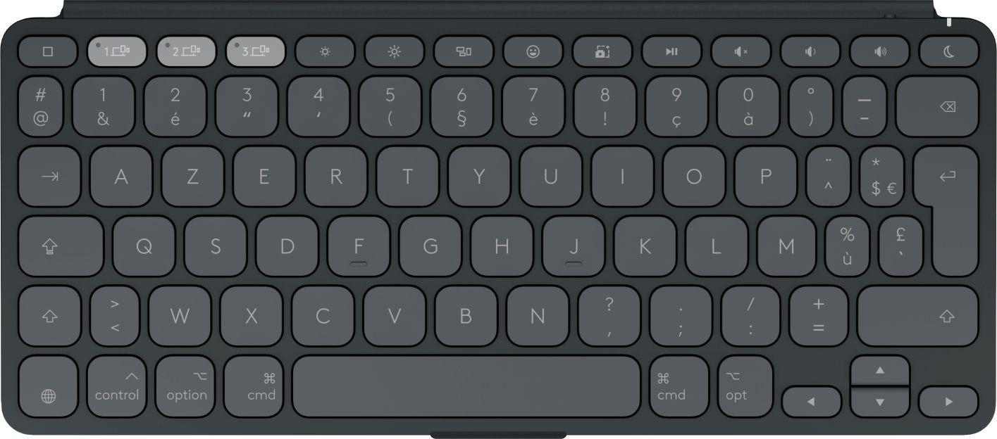 Teclado LOGITECH Keys-To-Go 2 (Francês - Teclas tesoura - Mini - Grafite) — miniatura 2