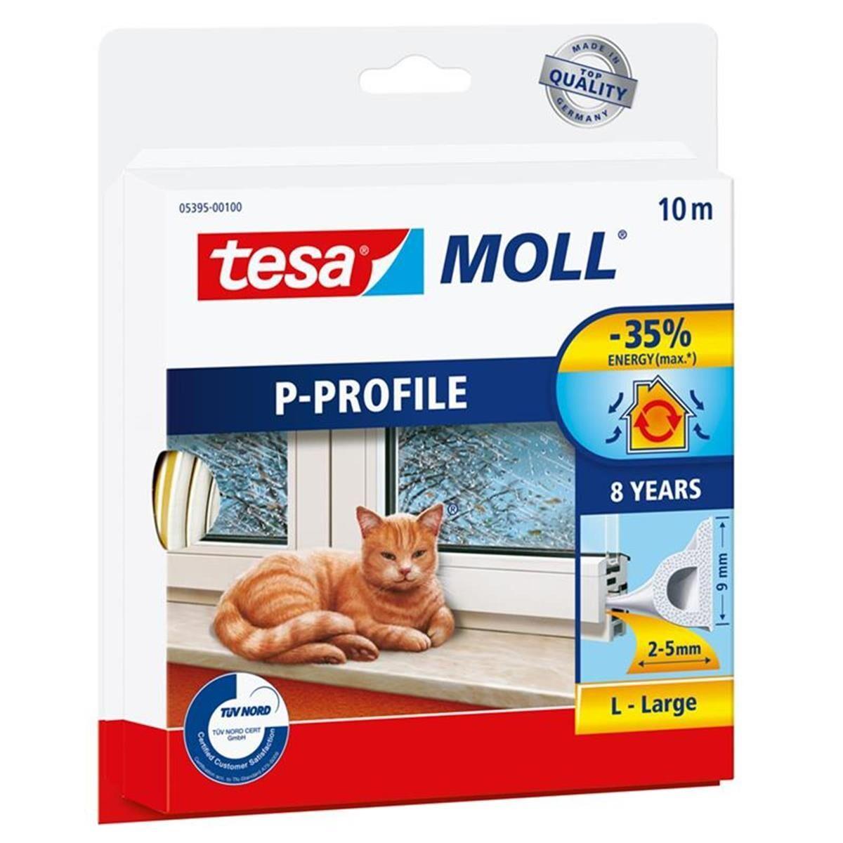 Fita de Vedação de Borracha TESA tesamoll P-Profile 05395-00100-03 (Borracha - Branco), miniatura 2