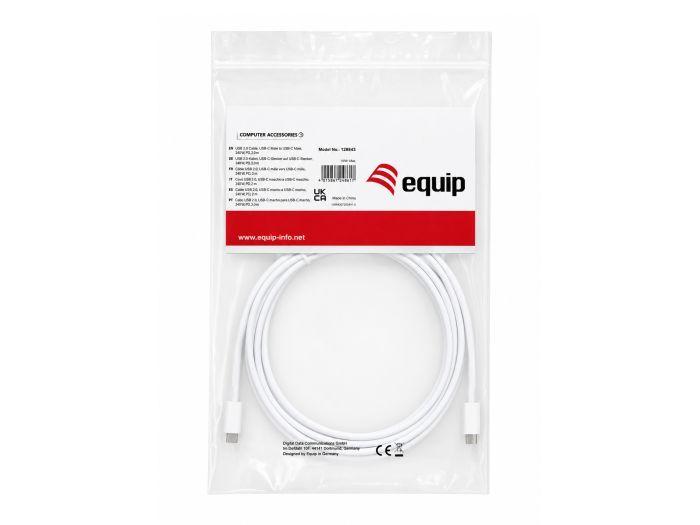 Cabo USB-C EQUIP 128843 (2 m - USB-C - Branco) — miniatura 4