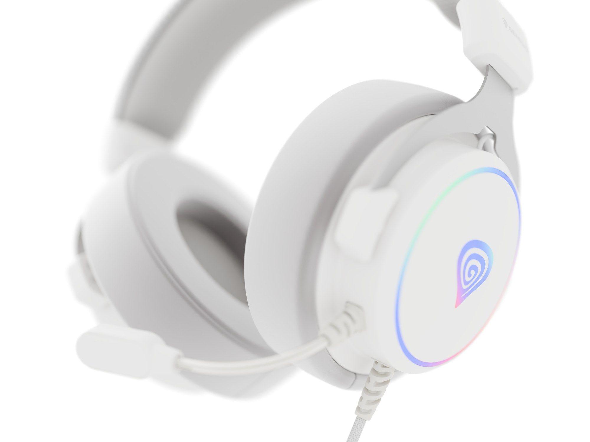 Headset Gaming GENESIS Neon 764 (Binaural - Com fios - Circum-aural - Branco) — miniatura 5