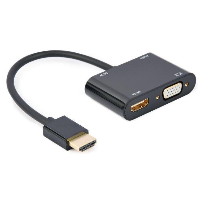 Adaptador HDMI Multiporta GEMBIRD A-HDMIM-HDMIFVGAF-01 (0,15 m - Preto), miniatura 2