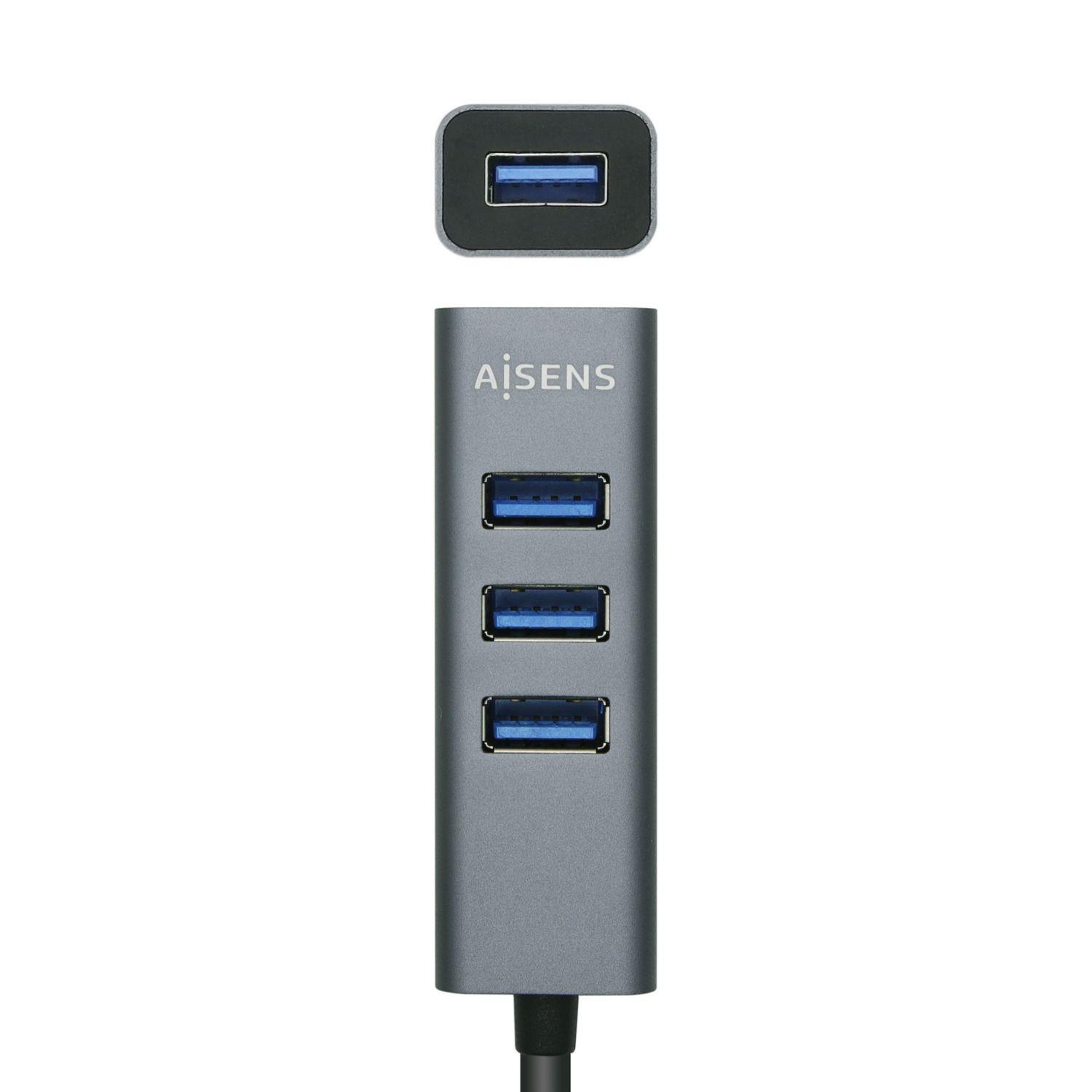 Hub USB AISENS A106-0507 (0,1 m - Cinzento) — miniatura 2