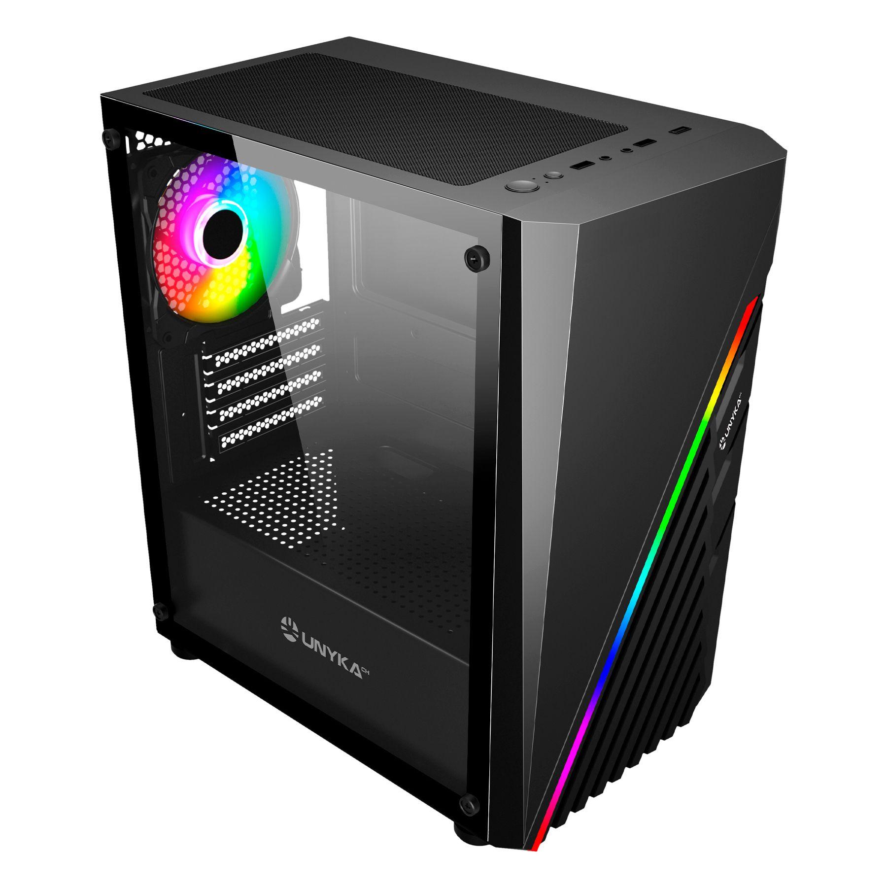 Caixa Micro-ATX UNYKACH Mini Glayze (micro ATX, Mini-ITX - Mini Torre - Micro-ATX, Mini-ITX - Preto), miniatura 6