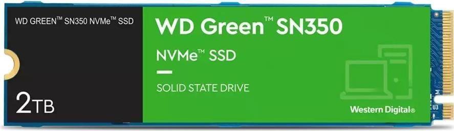 SSD WESTERN DIGITAL Green SN350 (2 TB - M.2 2280 - PCI Express NVMe - Verde)