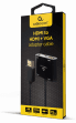Adaptador HDMI Multiporta GEMBIRD A-HDMIM-HDMIFVGAF-01 (0,15 m - Preto)