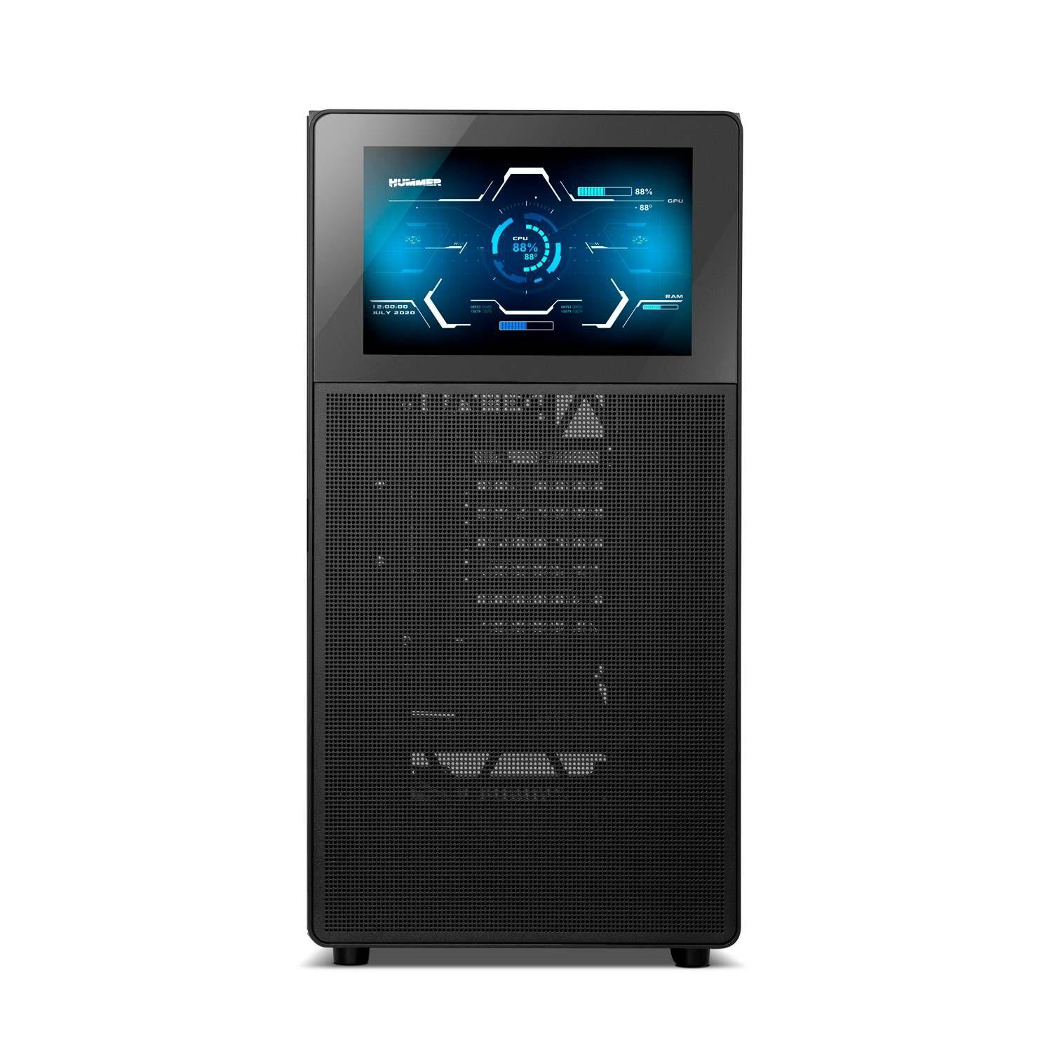 Caixa PC Gaming NOX Hummer BIOS (ATX, ITX, Micro-ITX - Tower - ATX, Micro-ATX, Mini-ITX - Preto) — miniatura 3