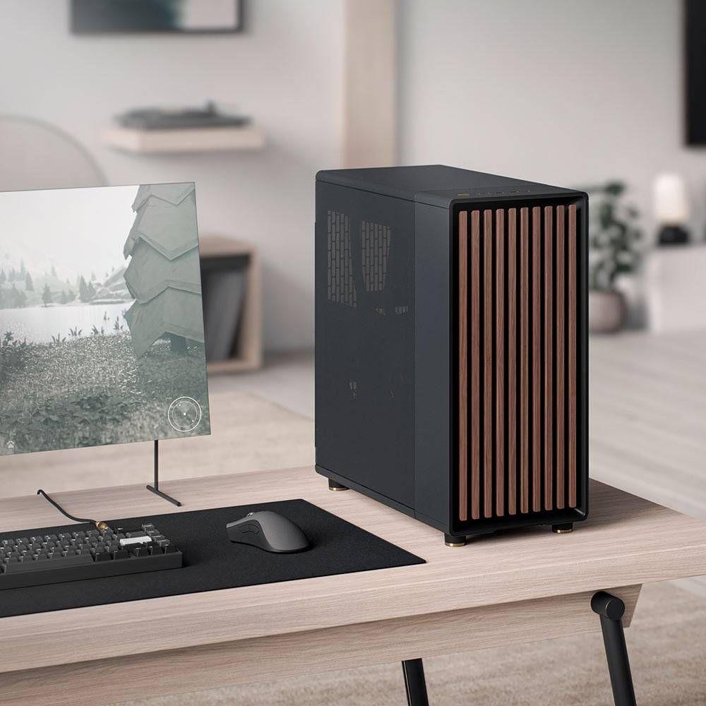 Caixa ATX FRACTAL DESIGN North Mesh FD-C-NOR1C-01 (ATX, Micro ATX, Mini-ITX - Midi Tower - Ferro e malha - Preto) — miniatura 4