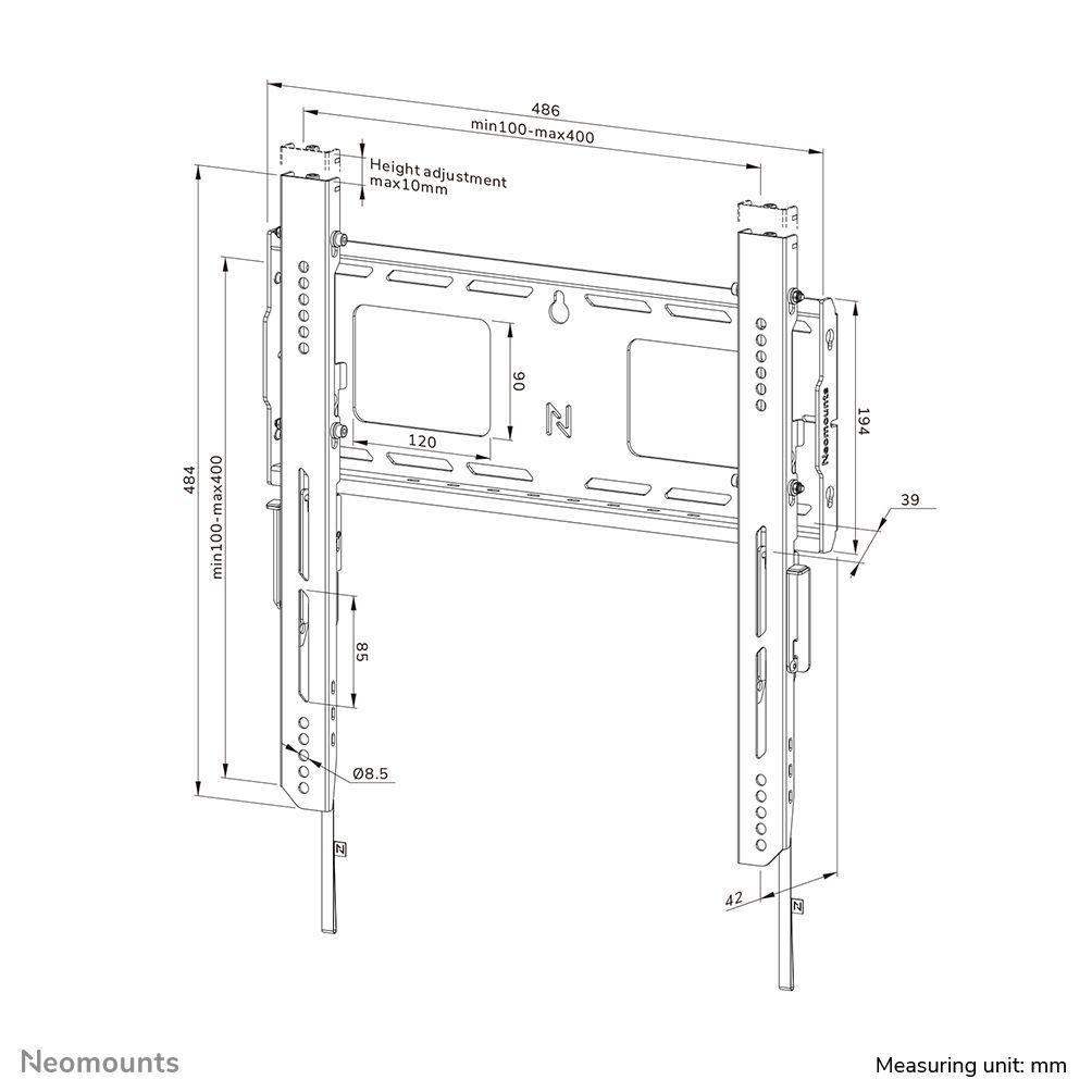 Suporte de Parede para TV NEOMOUNTS WL30-750BL14 (42"-75" - 100 kg - VESA 400 x 400 mm - Preto), miniatura 19