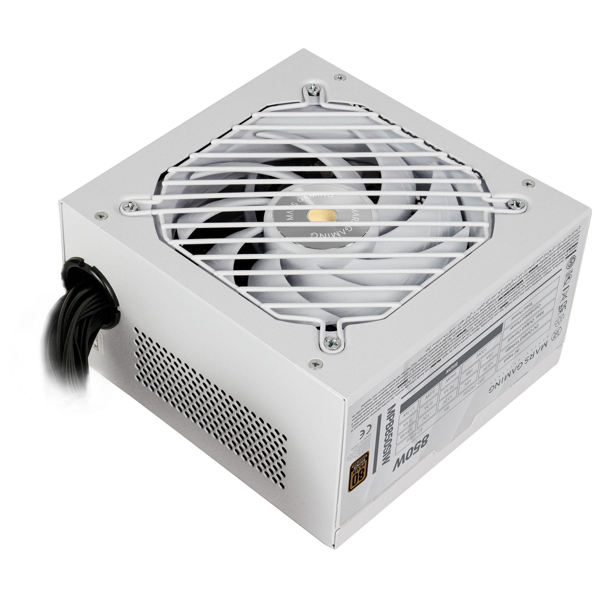 Fonte de Alimentação MARS GAMING MPB850SIW (ATX - 850 W - 80 PLUS Bronze - Branco), miniatura 3