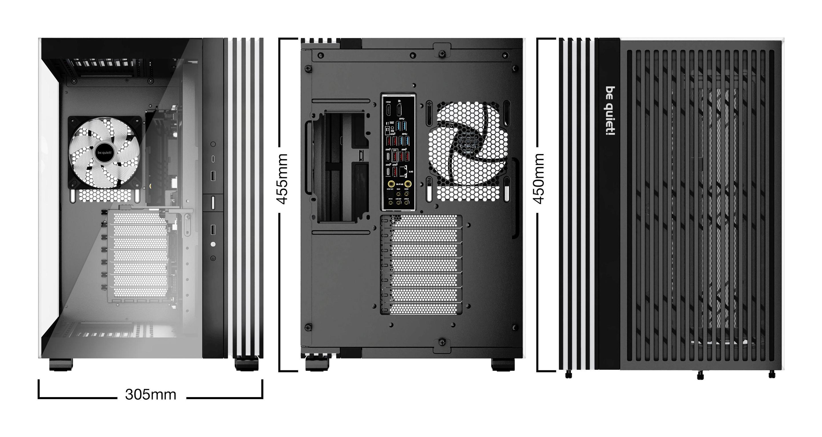 Caixa PC BE QUIET! Light Base 600 LX (ATX, micro ATX, Mini-ITX - ATX, PS2 - Midi Tower - Preto) — miniatura 2