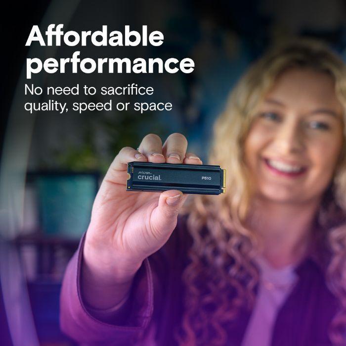 Disco SSD Interno CRUCIAL P510 2TB M.2 2280 (2 TB - M.2 2280 - NVMe PCIe 5.0 x4 - Preto), miniatura 3
