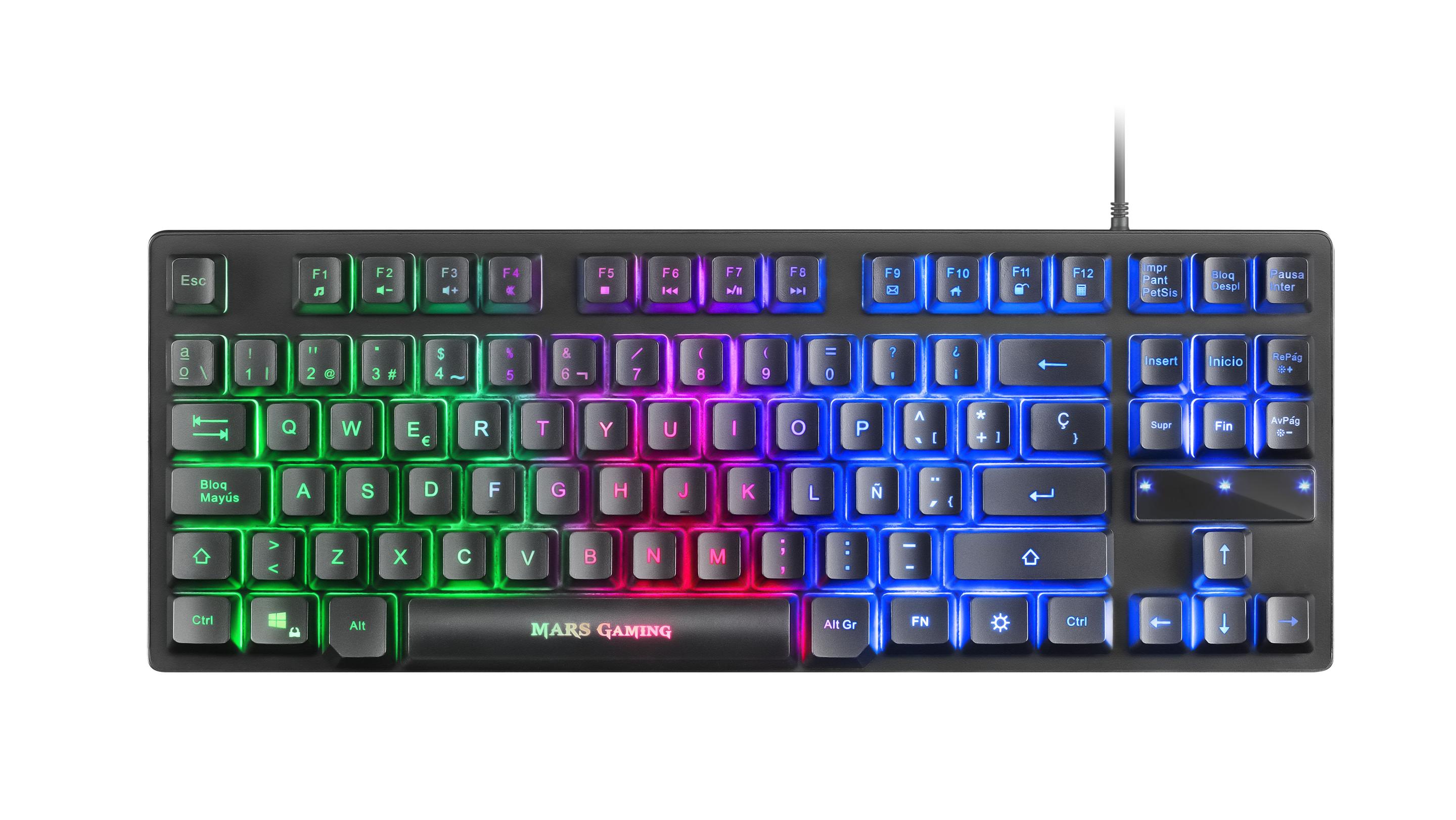 Conjunto Teclado e Rato MARS GAMING MCPTKL (Espanhol - Membrana - Tamanho completo - Preto) — miniatura 2