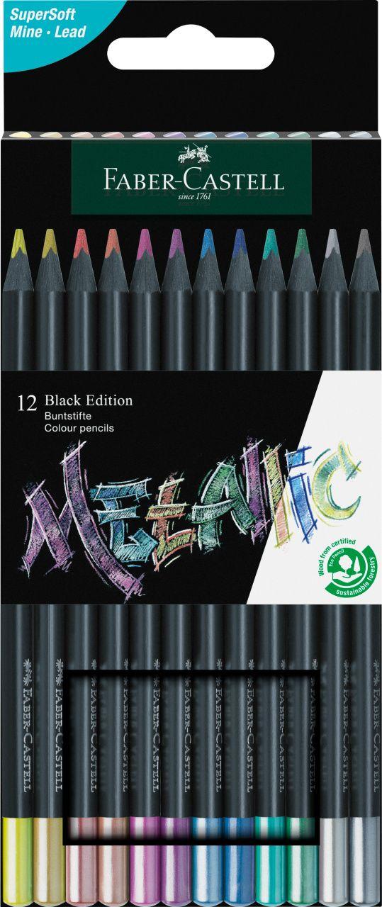 Conjunto de Lápis de Grafite FABER-CASTELL Sparkle Midnight BK 2BS (2 Unidades)