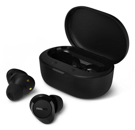 Auscultadores PHILIPS TAT1300BK/00 (Binaural - Sem fios - Intra-auditivo - Preto)