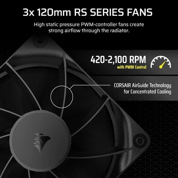 Refrigeração Líquida para CPU CORSAIR Nautilus 360 RS (Preto) — miniatura 5