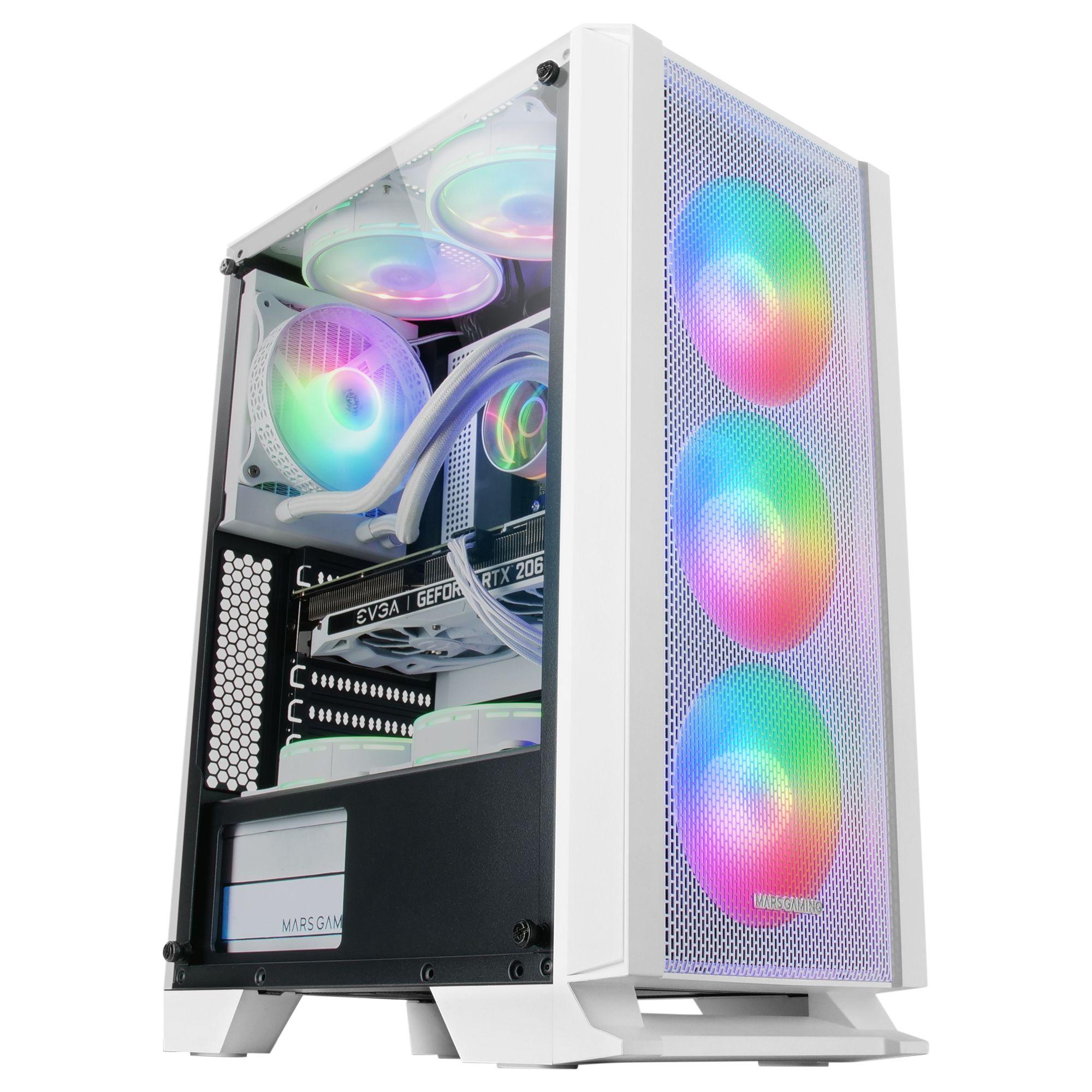Caixa PC MARS GAMING MC-C (ATX, micro ATX, Mini-ITX - Midi Tower - Vidro temperado - Branco), miniatura 2