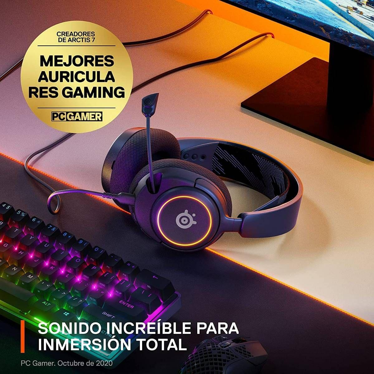 Headset Gaming STEELSERIES Arctis Nova 3 (Binaural - Com fios - Circum-aural - Preto) — miniatura 4