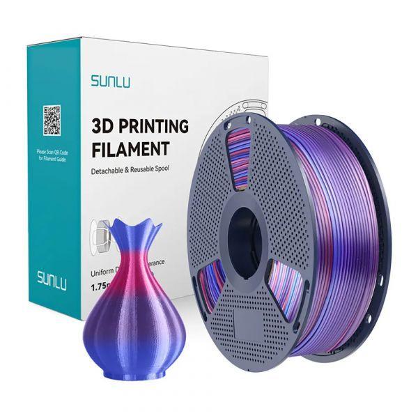 Filamento de Impressão 3D SUNLU PLA+ Silk R 02 (Arco-íris 02)