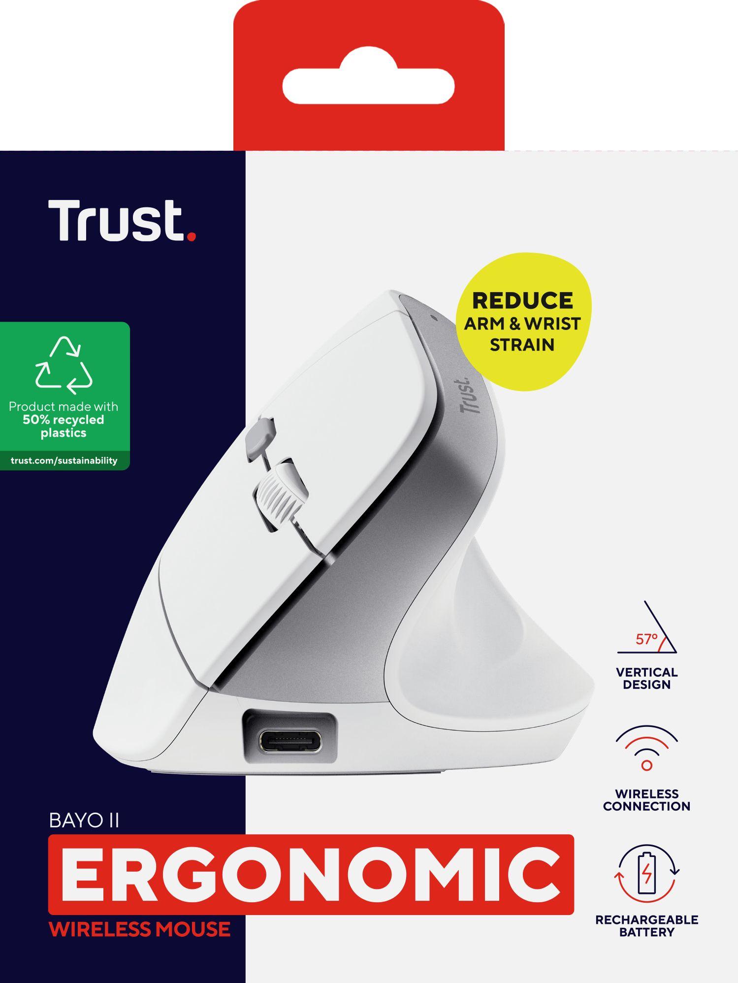 Rato TRUST Bayo II (Mão direita - 2400 DPI - Ótico - Branco) — miniatura 9