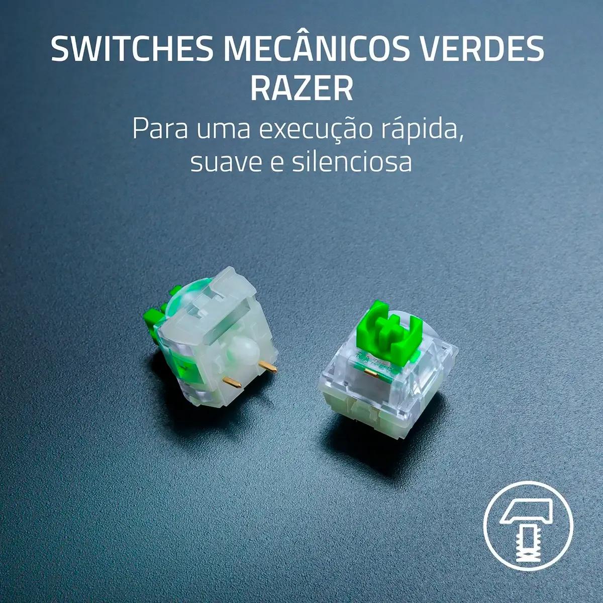 Teclado RAZER BlackWidow V4 X Pokémon Kanto Starters (Inglês - Mecânico - Tamanho completo - Preto) — miniatura 3