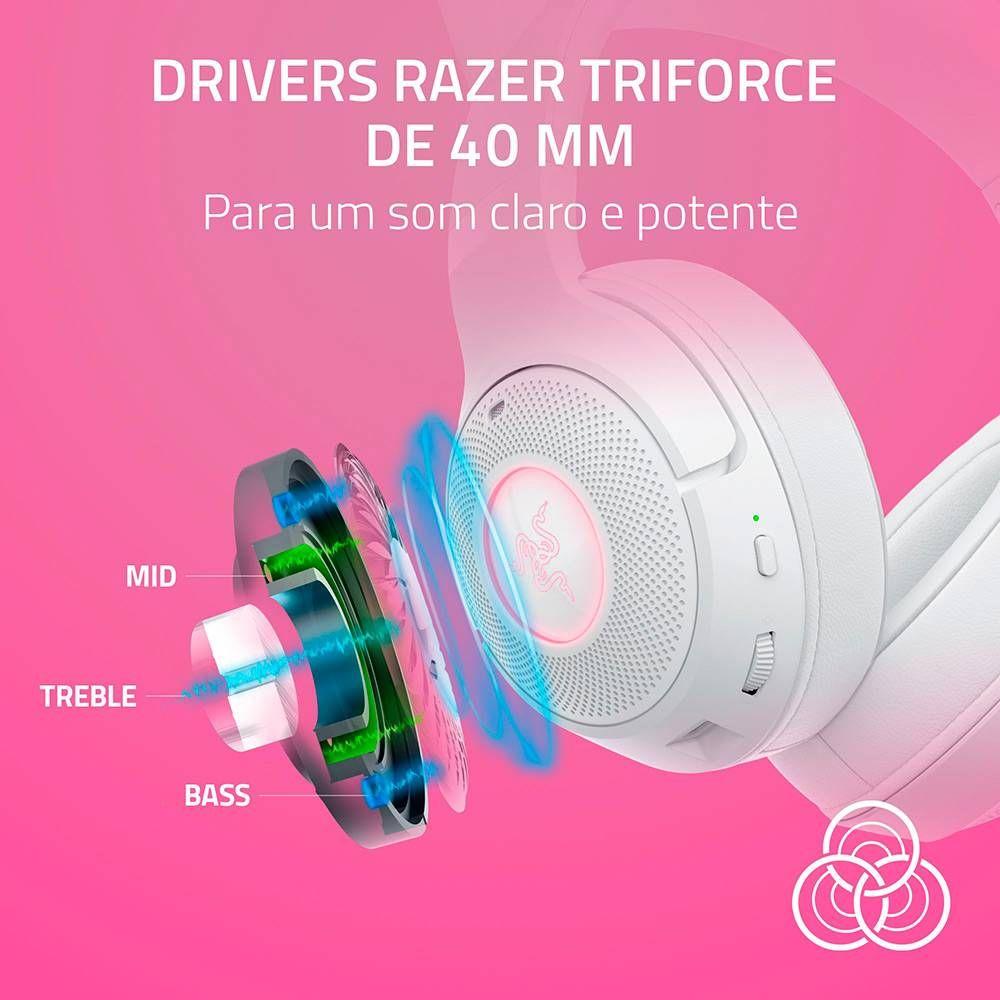 Headset RAZER Kraken Kitty V2 BT (Binaural - Sem fios - Circum-aural - Branco), miniatura 5