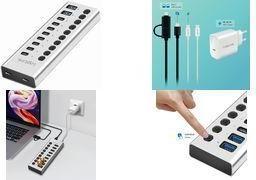 Hub USB LOGILINK UA0448 (USB 3.2 - 10 Portas - Alumínio)