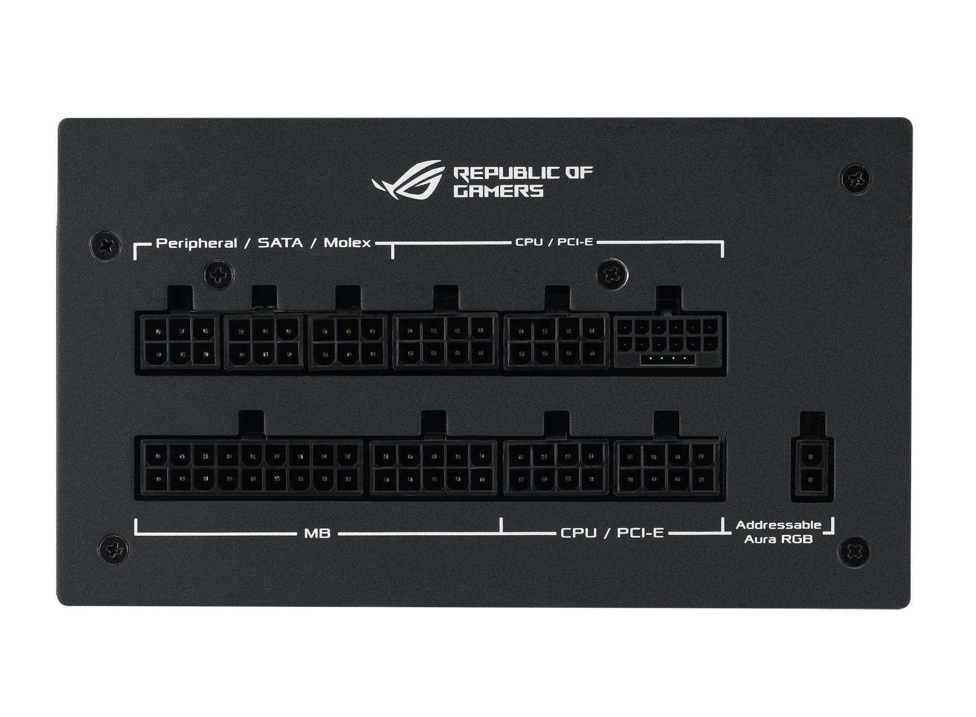 Fonte de Alimentação ASUS ROG Strix 1000G Aura Edition (ATX - 80 PLUS Gold - Totalmente modular - Preto), miniatura 3
